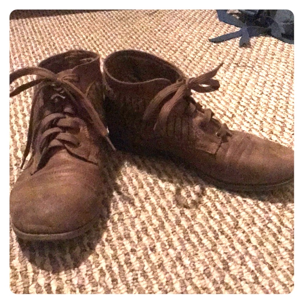 Short Dark Tan Booties